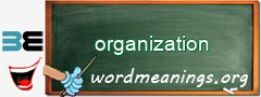 WordMeaning blackboard for organization